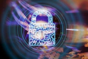 Cyber Security lock icon Information Privacy Data Protection internet and Technology concept. photo
