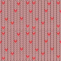 Knitted texture. Seamless knitted pattern brown.Warm wool sweater texture vector