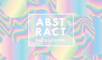 Holographic gradient soft pastel with organic blob fluid colorful abstract background vector