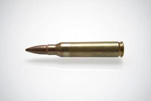 Projectile a simple weapon ammunition on white background photo