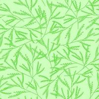 Pattern from hand draw abstract leaves. Nature botanic elements. Vector illustration.