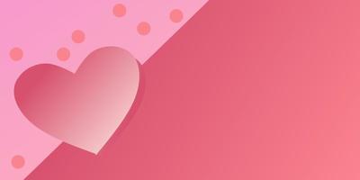 diseño del día de san valentín. ilustración creativa fondo romántico, espacio para texto. concepto de amor para el feliz día de la madre, día de san valentín, cumpleaños, día de la mujer, etc. vector