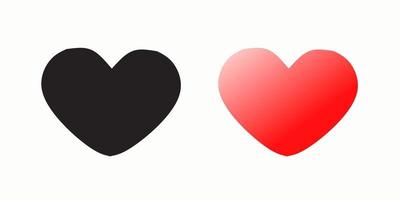 vector de icono de corazón de amor. símbolo de amor romántico del día de san valentín. concepto de amor elemento de diseño para el día de san valentín.
