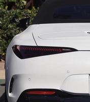 beautiful white sports car closeup photo