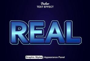 real text effect with graphic style and editable. vector