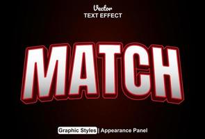 text effect match with graphic style and editable. vector