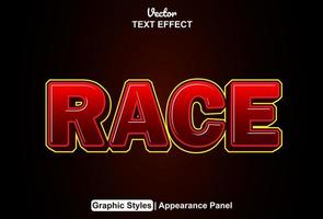 race text effect with graphic style and editable. vector