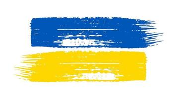 Ukrainian national flag in grunge style vector