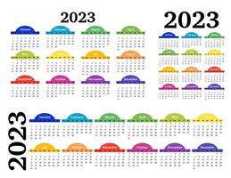 calendario para 2023 aislado en un fondo blanco vector