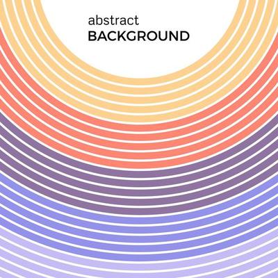 Abstract background with bright rainbow colorful lines. Colored circles with place for your text on a white background.