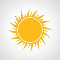 Sun Icon. Multicolored weather icon on white background. Vector illustration.