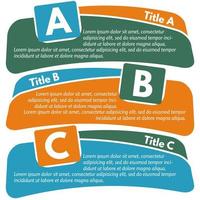 conjunto de tres banners de opciones de colores horizontales. plantilla de diseño infográfico paso a paso. ilustración vectorial vector