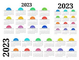 calendario para 2023 aislado en un fondo blanco vector