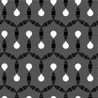 Vector Background with Geometric Rounded Striped Line. Seamless Pattern.