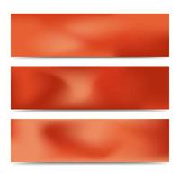 Smooth abstract blurred gradient red banners set. Abstract Creative multicolored background. Vector illustration