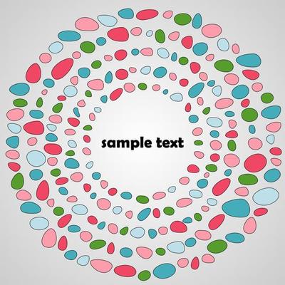Abstract vector colorful circle background with color irregular dots.