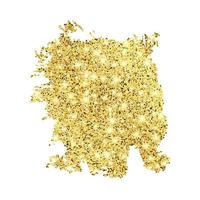 Golden Paint Glittering backdrop on a white background. Background with gold sparkles and glitter effect. Empty space for your text. Vector illustration