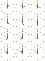A set of mechanical clocks with an image of each of the twelve hours. Clock face on white background. vector