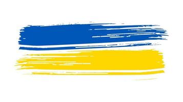 Ukrainian national flag in grunge style vector