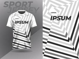camiseta abstracta en blanco y negro diseño de camiseta deportiva para fútbol fútbol carreras juegos motocross ciclismo correr vector