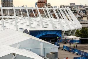 kyiv, ucrania - 24 de mayo de 2018 uclfinal oficial en kyiv, ucrania antes de la final de la liga de campeones de la uefa 2018 foto