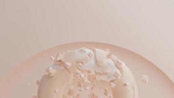 3d rendering of a ring in pastel colors on a white background photo