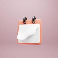 3d clipboard icon on pink background 3d rendering photo