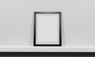 3d rendering minimalist photo frame mockup