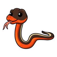 Cute happy garter snake cartoon vector