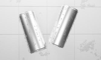 3d soda cans for product presentation on 3d rendering photo