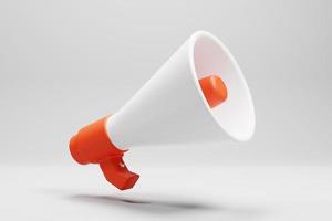 3d rendering megaphone isolated on white background photo