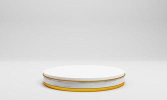 3d render luxury podium isolated on white background photo