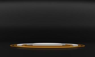 elegant product background on 3d rendering with empty white podium scene photo