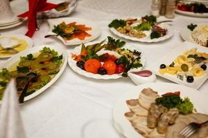 Party meals on the table banquet table photo