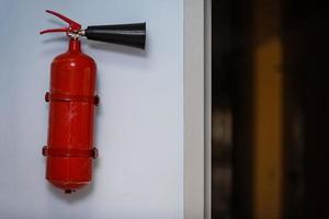 fire extinguisher on the wall photo