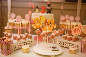 Candy bar at Birthday party for little girl photo