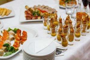 mini shish kofta kofte kebab canapes with dip photo