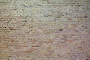 textura de pared de ladrillo enlucido beige. Pared de ladrillo de lavado de cal superficie sin costuras y fondo sólido abstracto. papel tapiz de pared de ladrillo pastel. estructura de pared pintada retro pálido. foto
