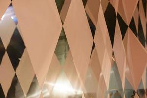 abstract geometric background with rhombus, art, altitude. reality is an illusion. photo