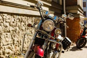 motocicletas tono clásico de la película. foto