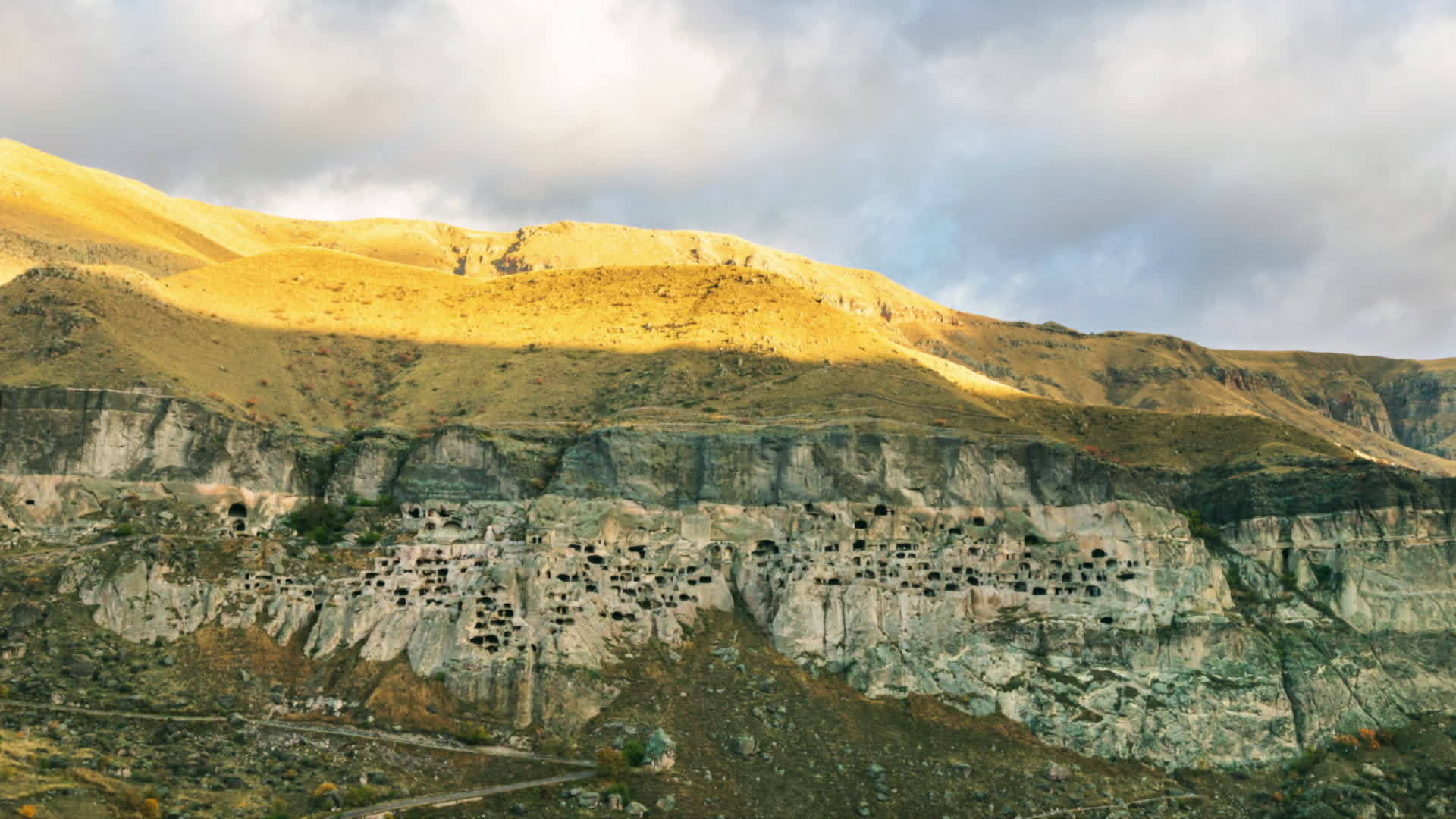 VArdzia cave city timelapse 17660306 Stock Video at Vecteezy