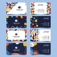 Flat Abstract Business Card Template vector