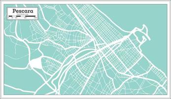 Pescara Italy City Map in Retro Style. Outline Map. vector