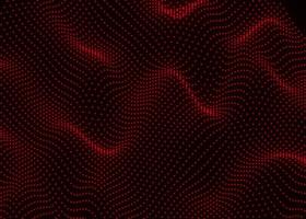 Abstract red background of points. Big data stream. digital particle wave background photo