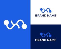 tecnología de logotipo m para empresas vector