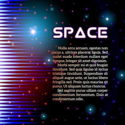Mystic shiny sound sign with sparkles in galaxy