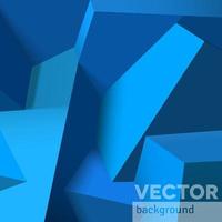 Abstract background with realistic overlapping blue cubes vector