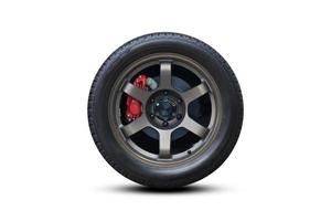 Clipping path. Wheel super car isolated on white background view. Wheel Car Decoration. photo
