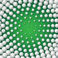 Circular frame made of concentric golf balls vector