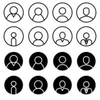 User icon vector set. People illustration sign collection. Man symbol. Avatar logo.